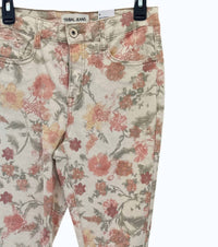 TRIBAL Women's Print 5 Pocket Pant in cyder - women's jeans - detail view