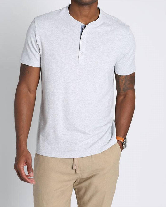 Jachs New York - Cotton Modal Short Sleeve Henley Tee