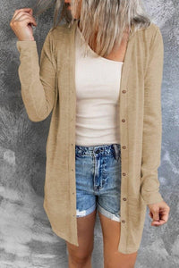 Threaded Pear - Madison Open-front Button Cardigan