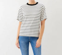 Karen Kane - Stripe Short Sleeve Top - Petite