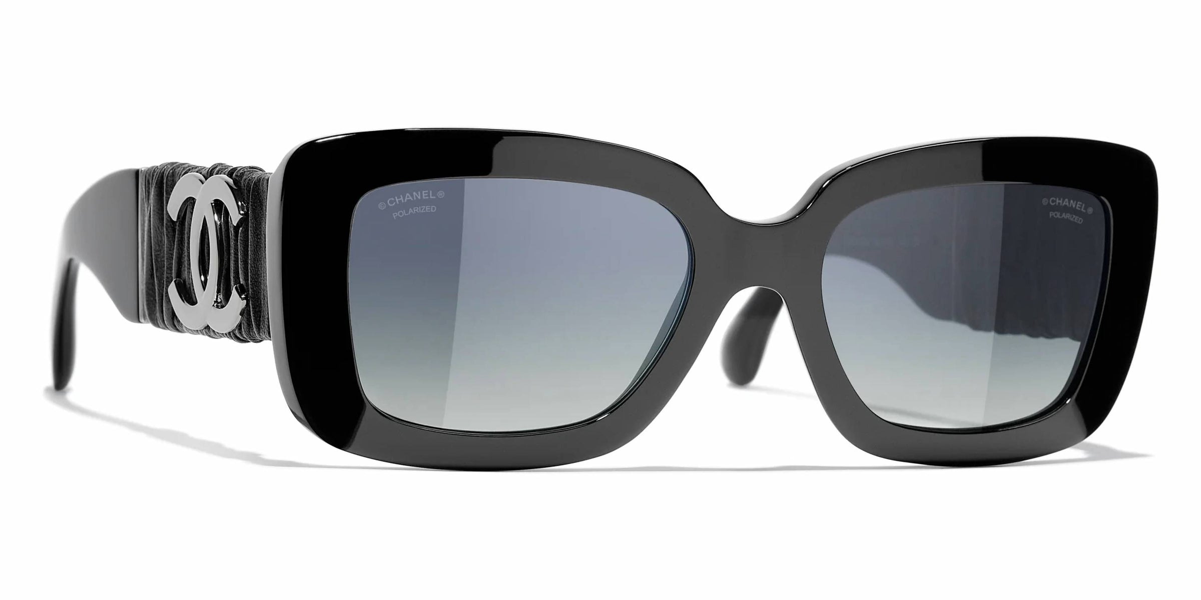Chanel - Acetate Calfskin Square Polarized Sunglasses 5473qa - C501s8