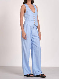 Elan - Pleated Linen Pant