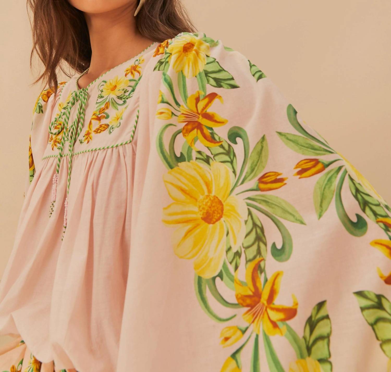 Farm Rio - Botanical Beauty Long Sleeve Blouse