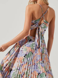 Astr - Blythe Floral Plisse Midi Dress