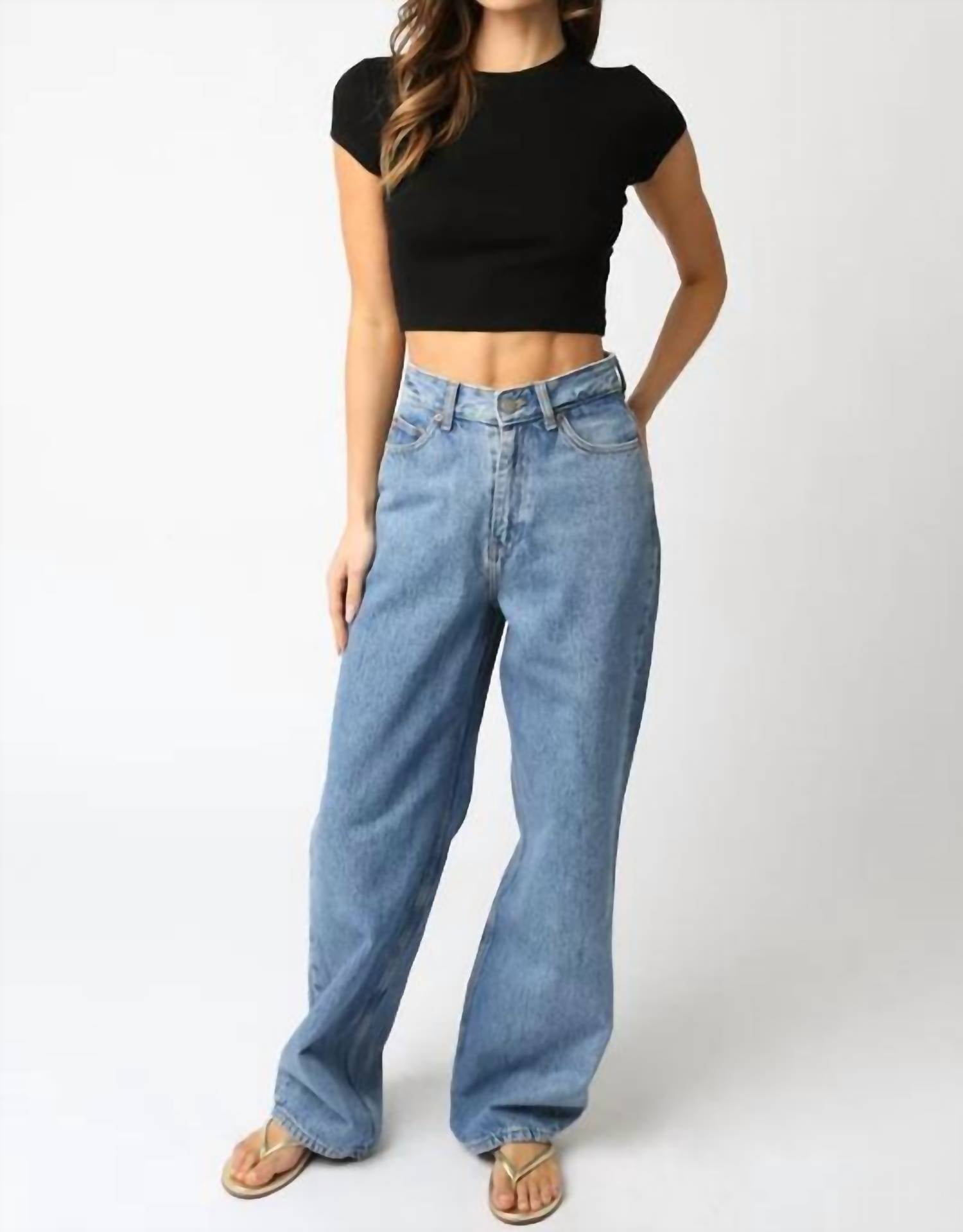 Olivaceous - Miami Fitted Ribbed Short Sleeve Crop Top