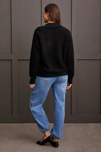 Tribal - Fuzzy Polo Sweater