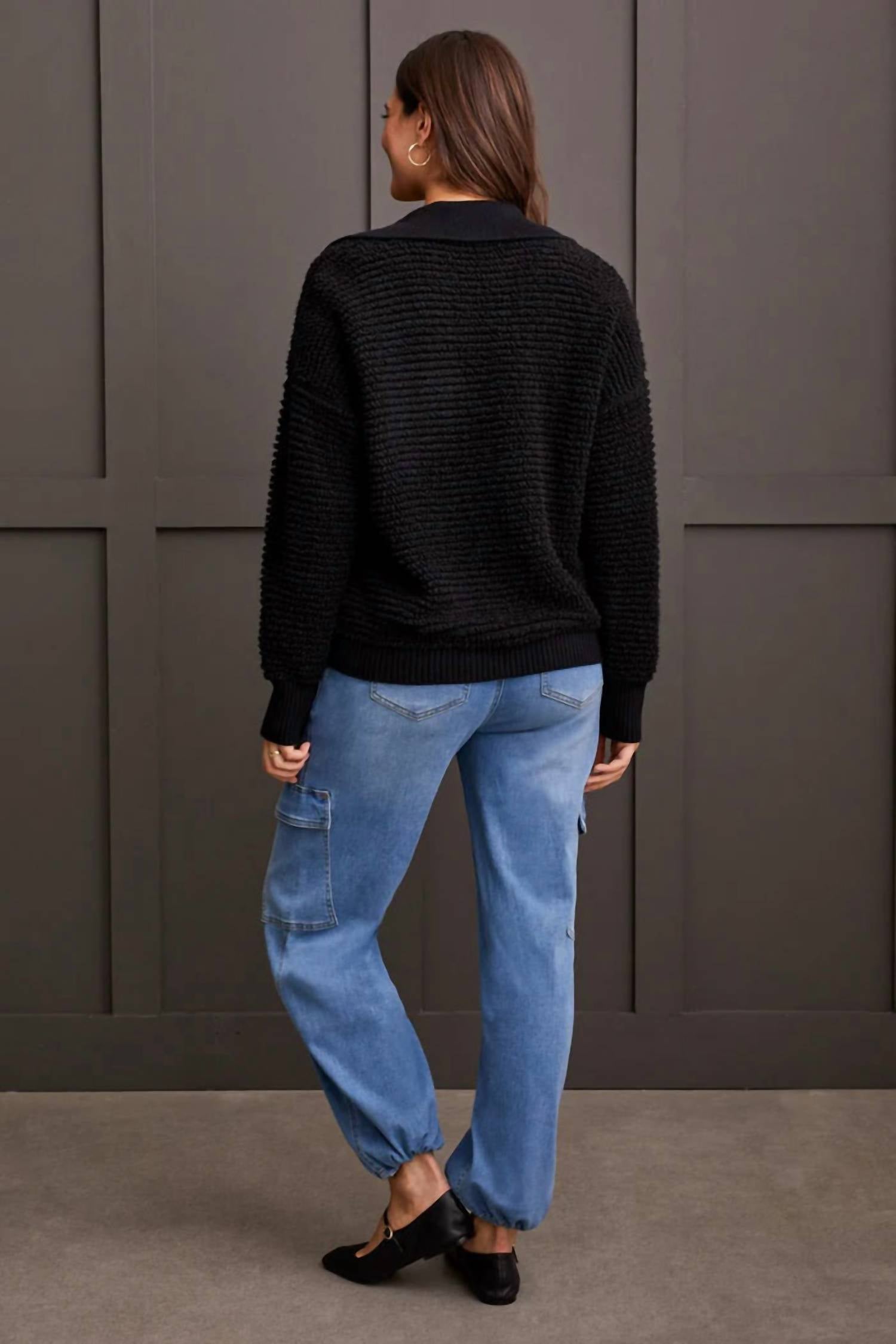 Tribal - Fuzzy Polo Sweater