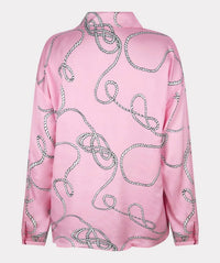 ESQUALO Polo Collar Rope Blouse in pattern - women's blouse - view 4