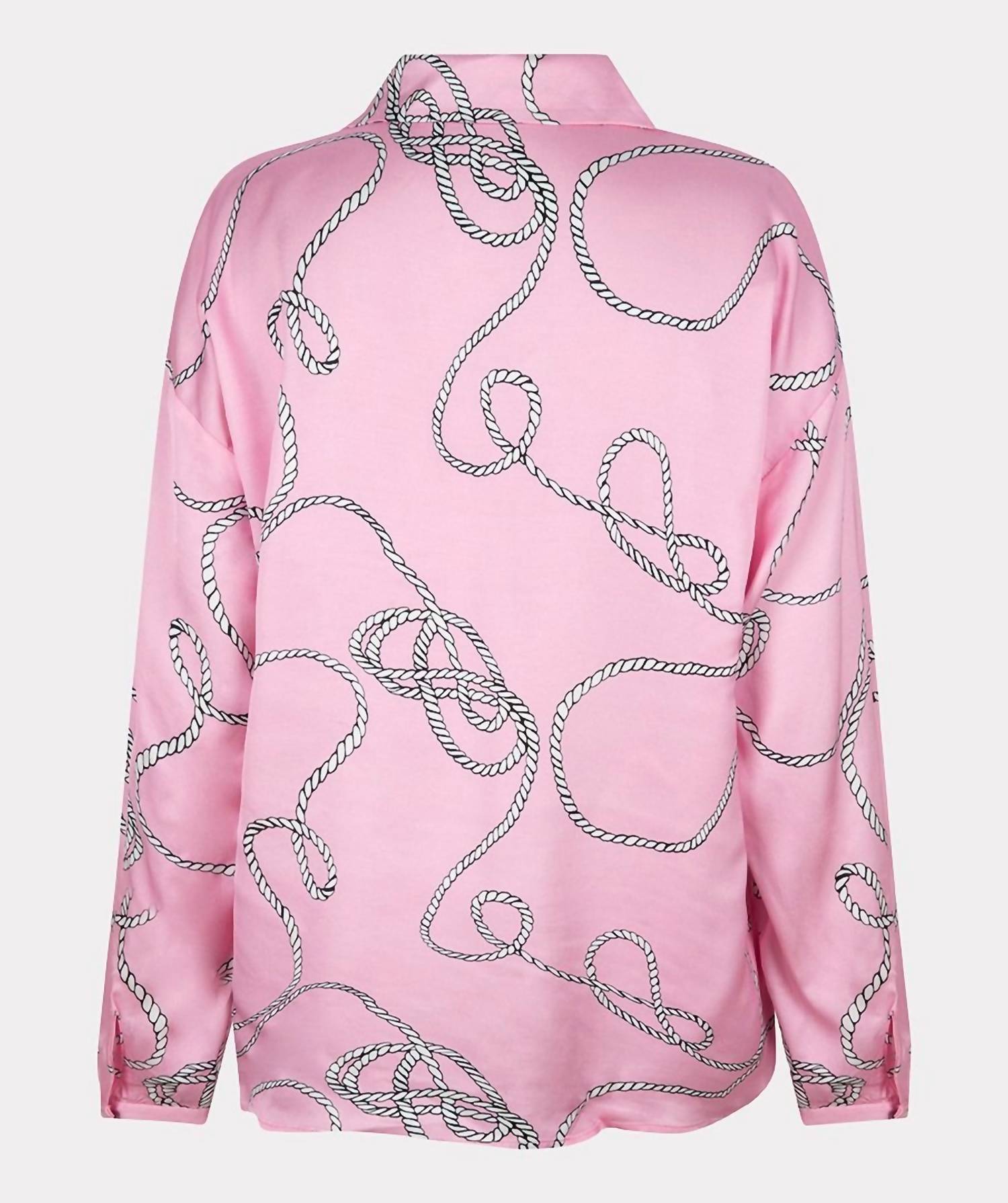 ESQUALO Polo Collar Rope Blouse in pattern - women's blouse - view 4