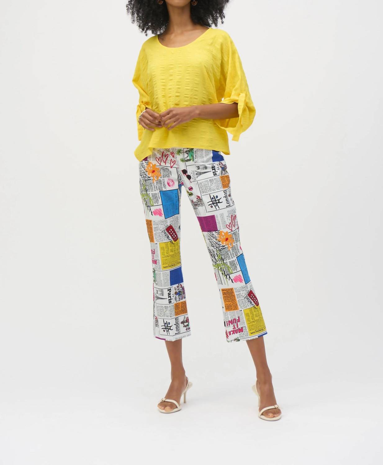 Joseph Ribkoff - Textured Scoop Neck Woven Top