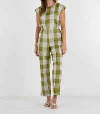 Emily Mccarthy - Cotton Jacquard Slim Pant