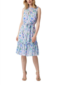 Adrianna Papell - Sleeveless Chiffon Midi Dress