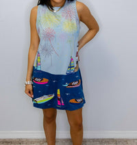 Queen Of Sparkles - Firework Over Boats Tank Dress
