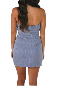 Blue Blush - Brandy Stripped Set