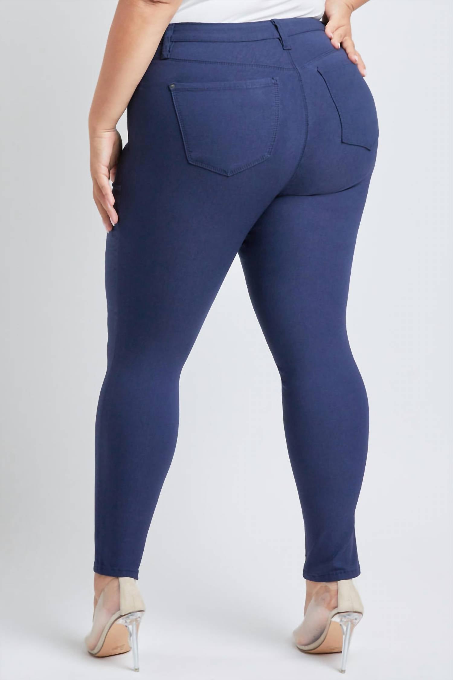 Ymi - Hyperstretch Forever Color Mid Rise Pant - Plus