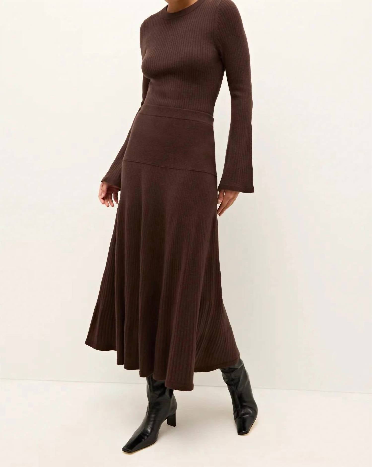 Marie Oliver - Kaylan Ribbed Knit Maxi Skirt
