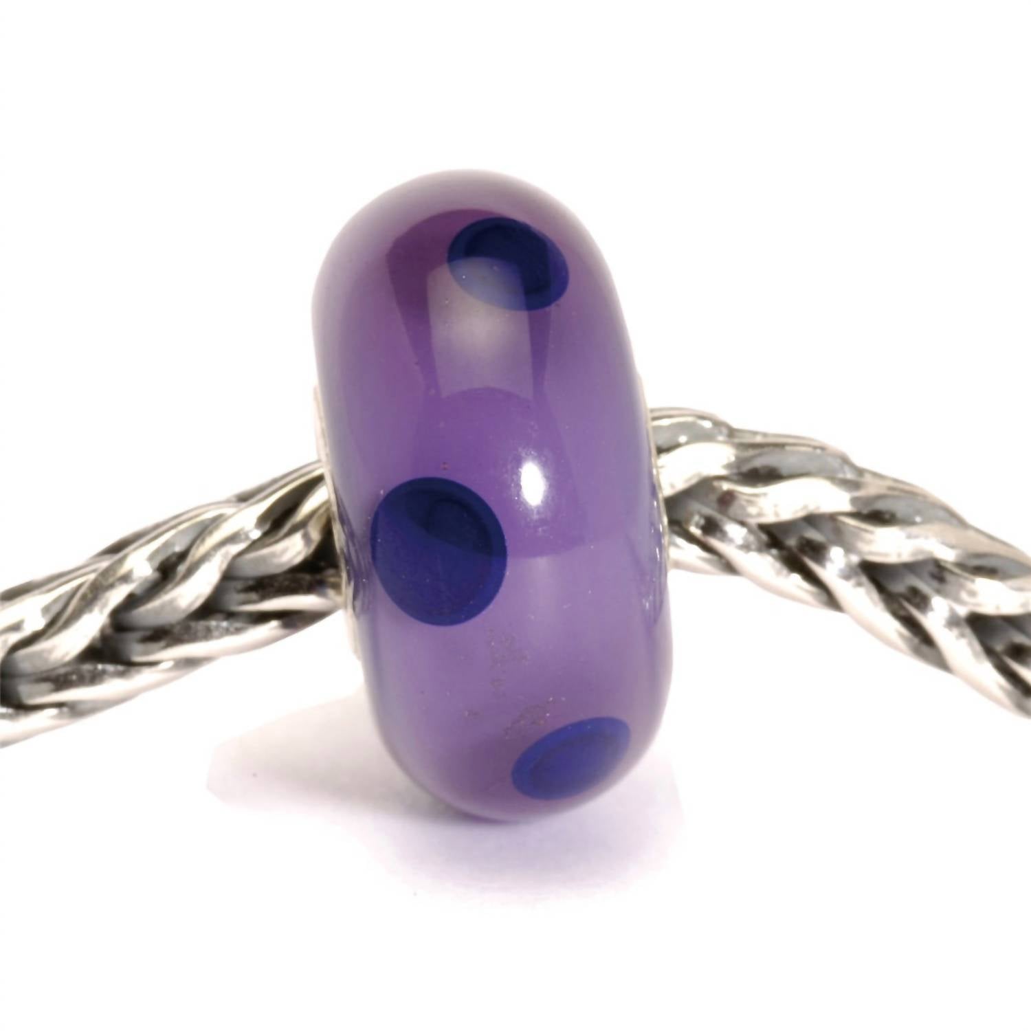 Trollbeads Women's Dot Glass Bead Charm in purple - women's accessory - detail view