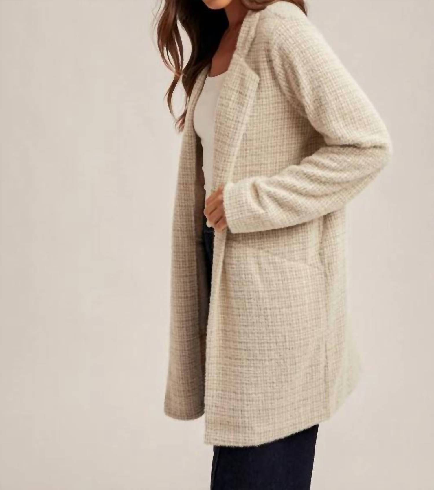 Hem & Thread - Houndstooth Light Weight Coatigan