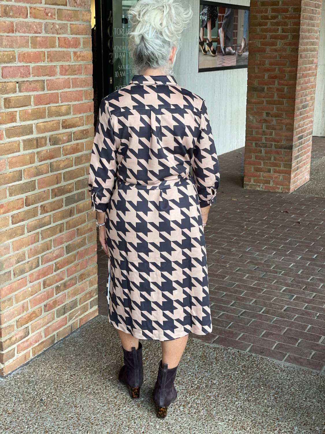 Boho Chic - Print Belted Midi Shirtdress