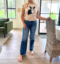 Risen - Tolu Mid Rise Cropped Straight Cuffed Jeans