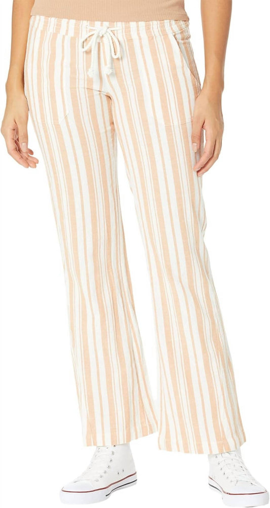 Roxy - Oceanside Flared Yarn-dyed Pants