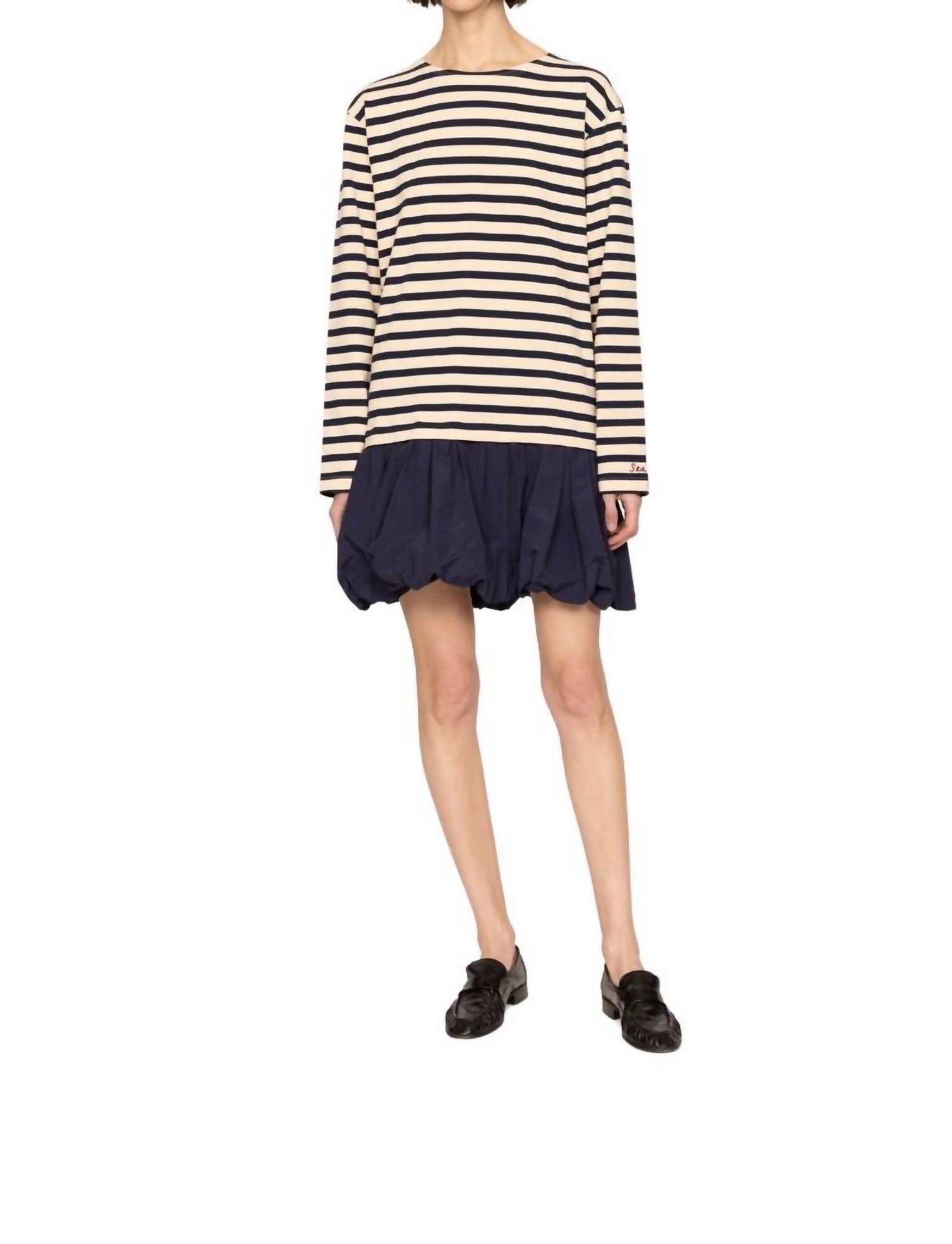 Sea - Athena Striped T Shirt Combo Bubble Dress