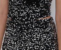4th & Reckless Halsey Sequin Set in black - women's sleepwear - alternate view