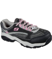 Skechers Women's Biscoe Heavy-duty Safety Sneakers in black grey - women's sneaker