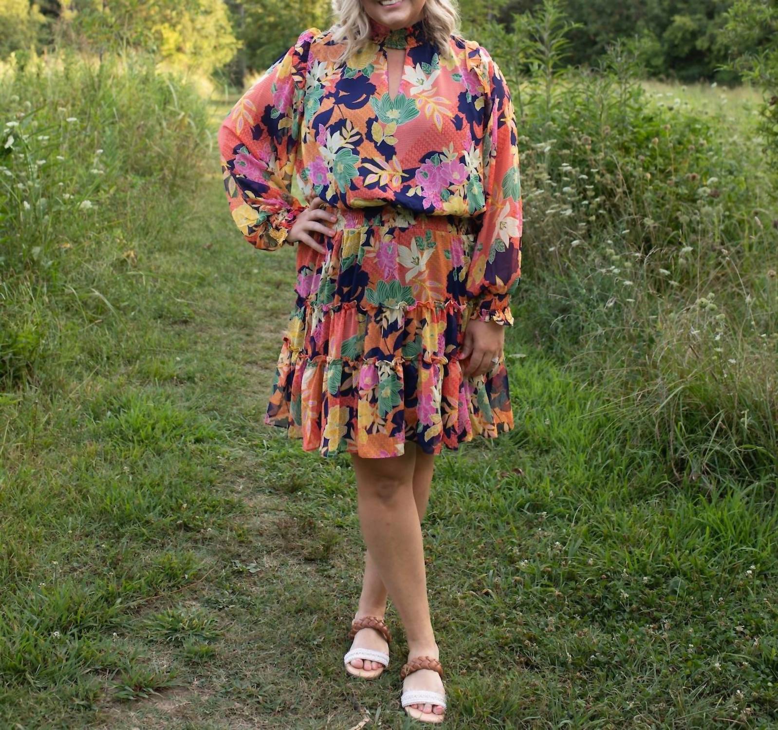 Fate - Garden Glimpse High Neck Mini Dress