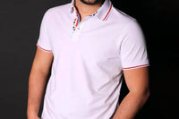 Eight X - Men's Polo Shirt With Colorful Trim