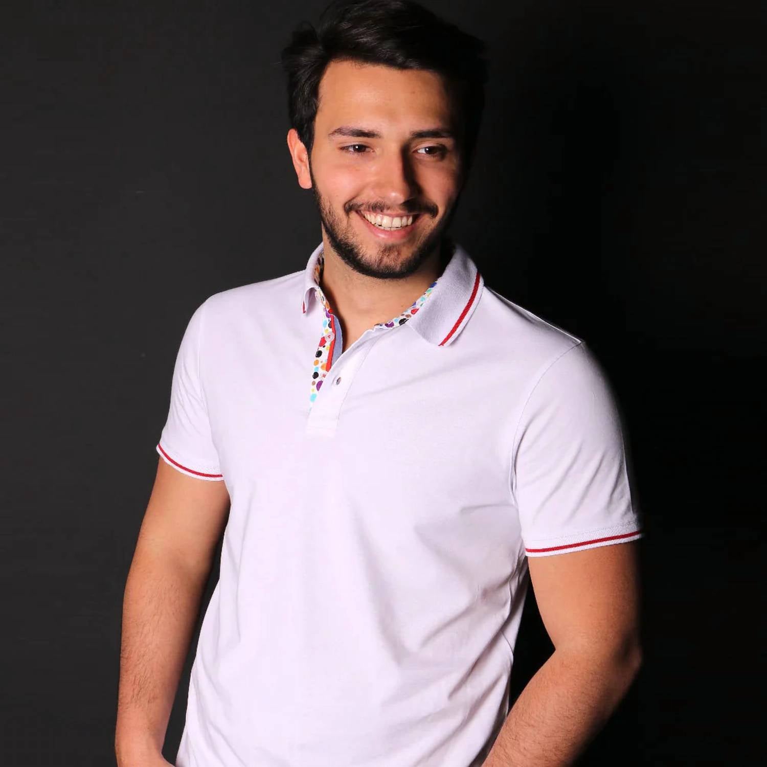 Eight X - Men's Polo Shirt With Colorful Trim