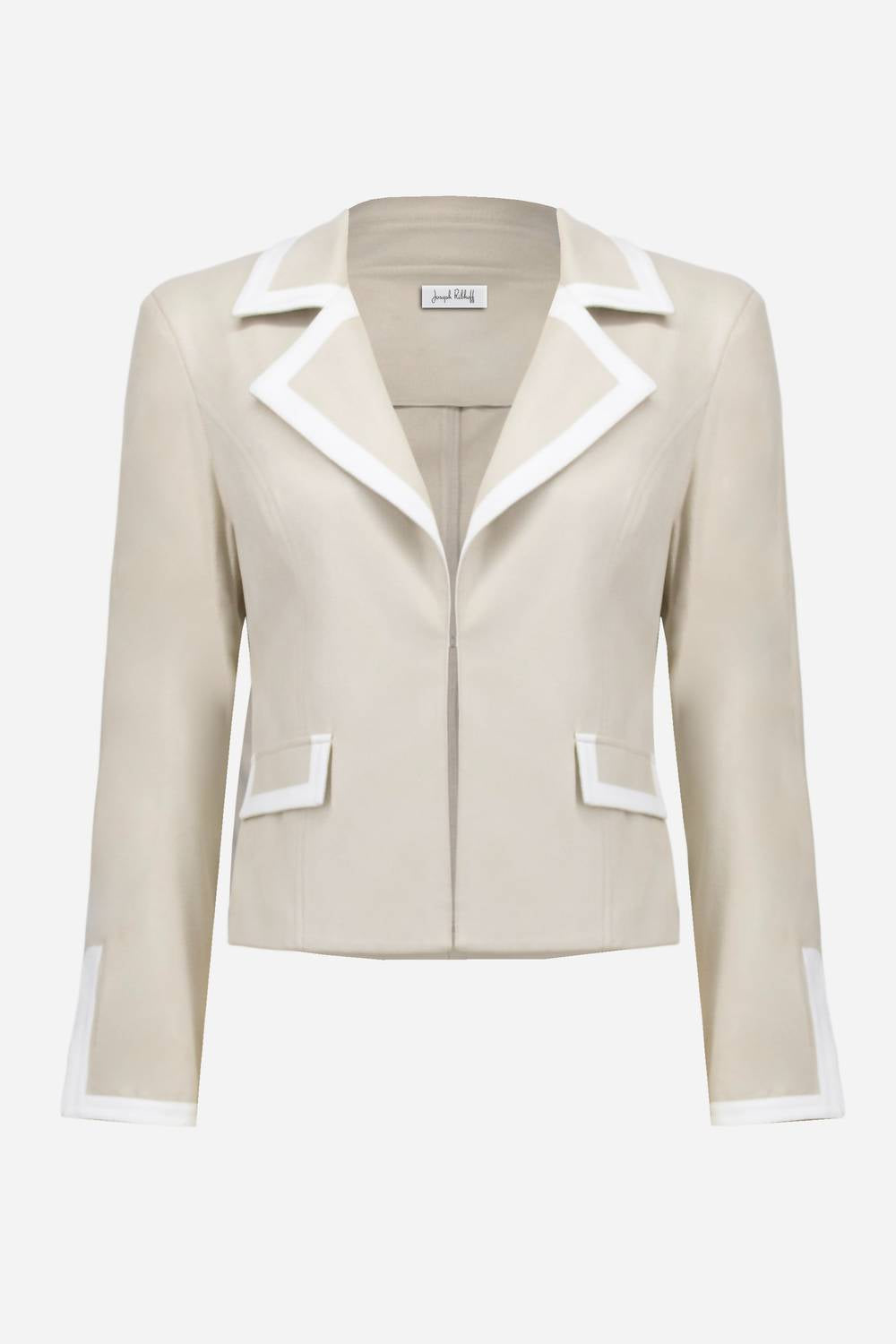 Joseph Ribkoff - Foiled Suede Jacket with Contrast Bonding
