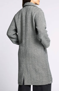 Thread & Supply Catalina Herringbone Coat in charcoal melange - women's jacket - alternate view