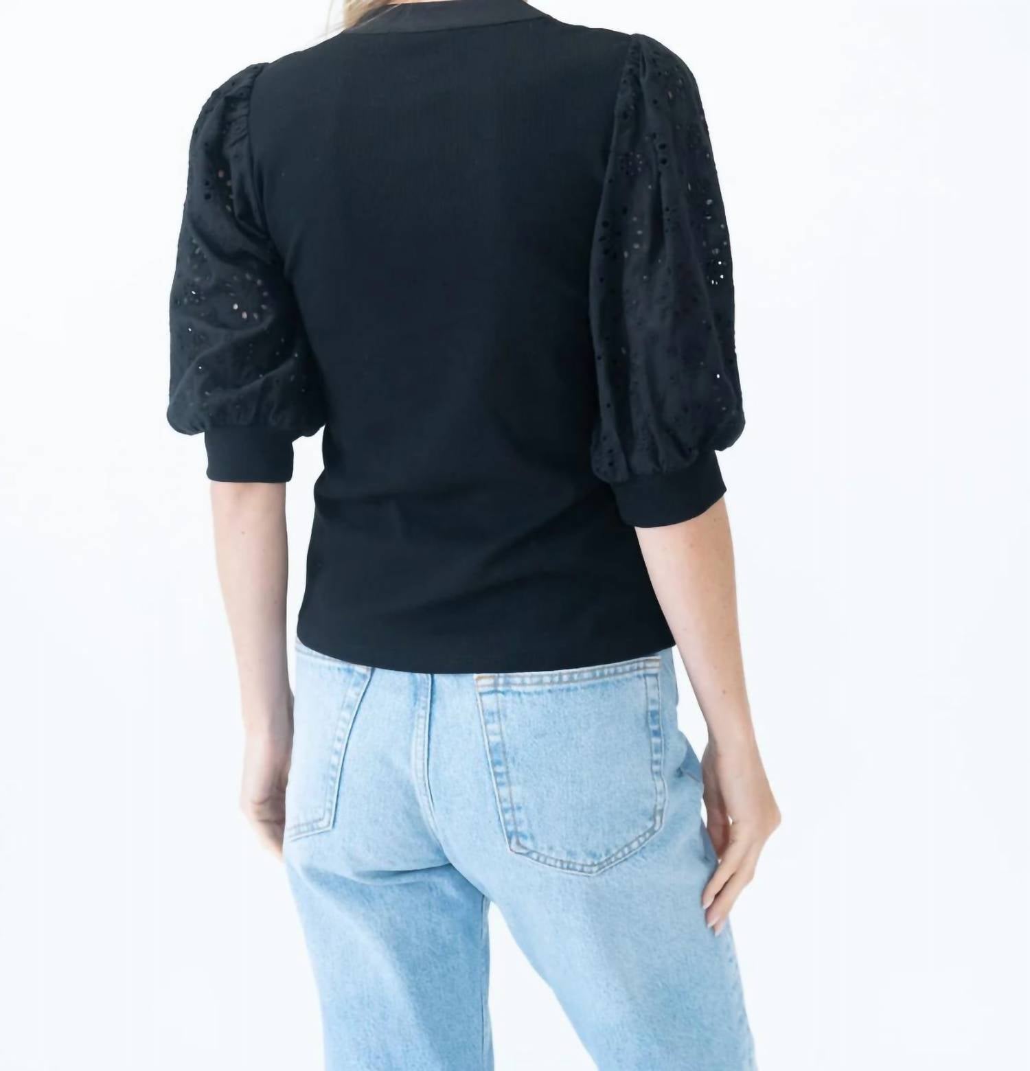 Six/Fifty - Veronica Eyelet Henley Top