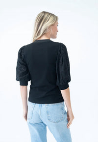 Six/Fifty - Veronica Eyelet Henley Top