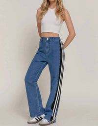 Active Basic - Side Contrast Straight Fit Denim Jeans