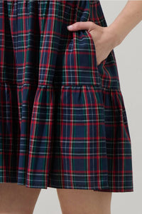 Sugarlips - Plaid Babydoll Mini Dress