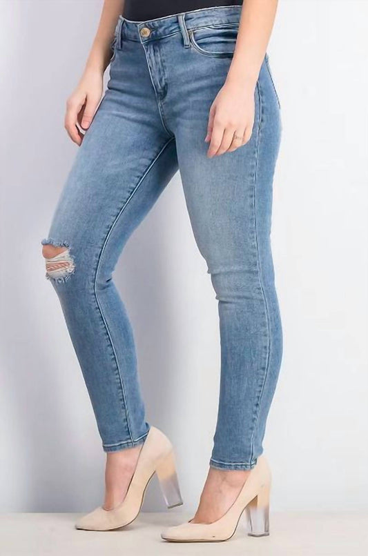 Sts Blue - Emma 9" Distressed Mid Rise Ankle Skinny Jeans