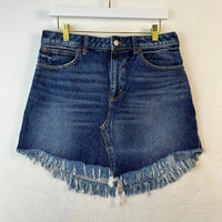 Free People Women's Ultra-distressed Mini Teaspoon Jeans Skirt in denim - women's skirt
