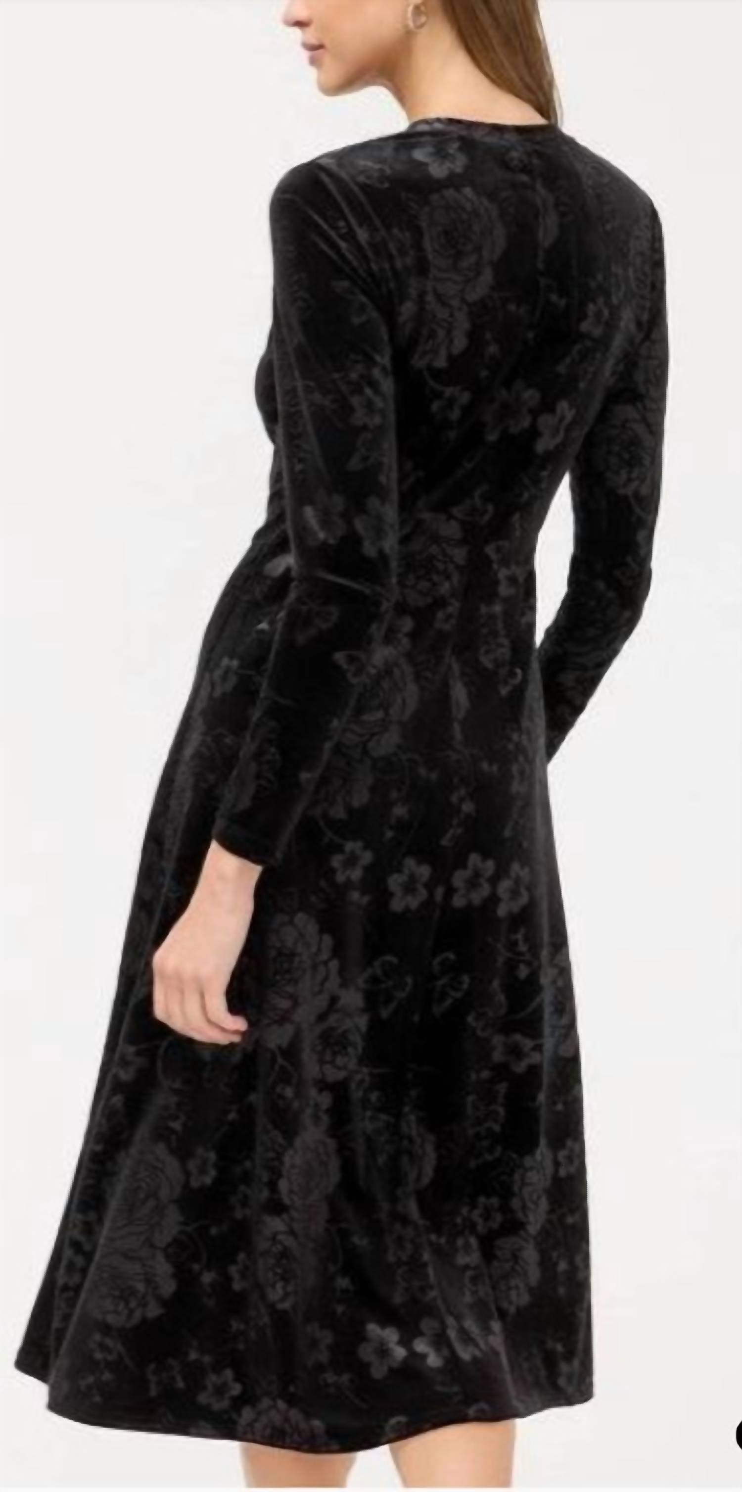 Johnny Was - Embossed Stretch Velvet Dress