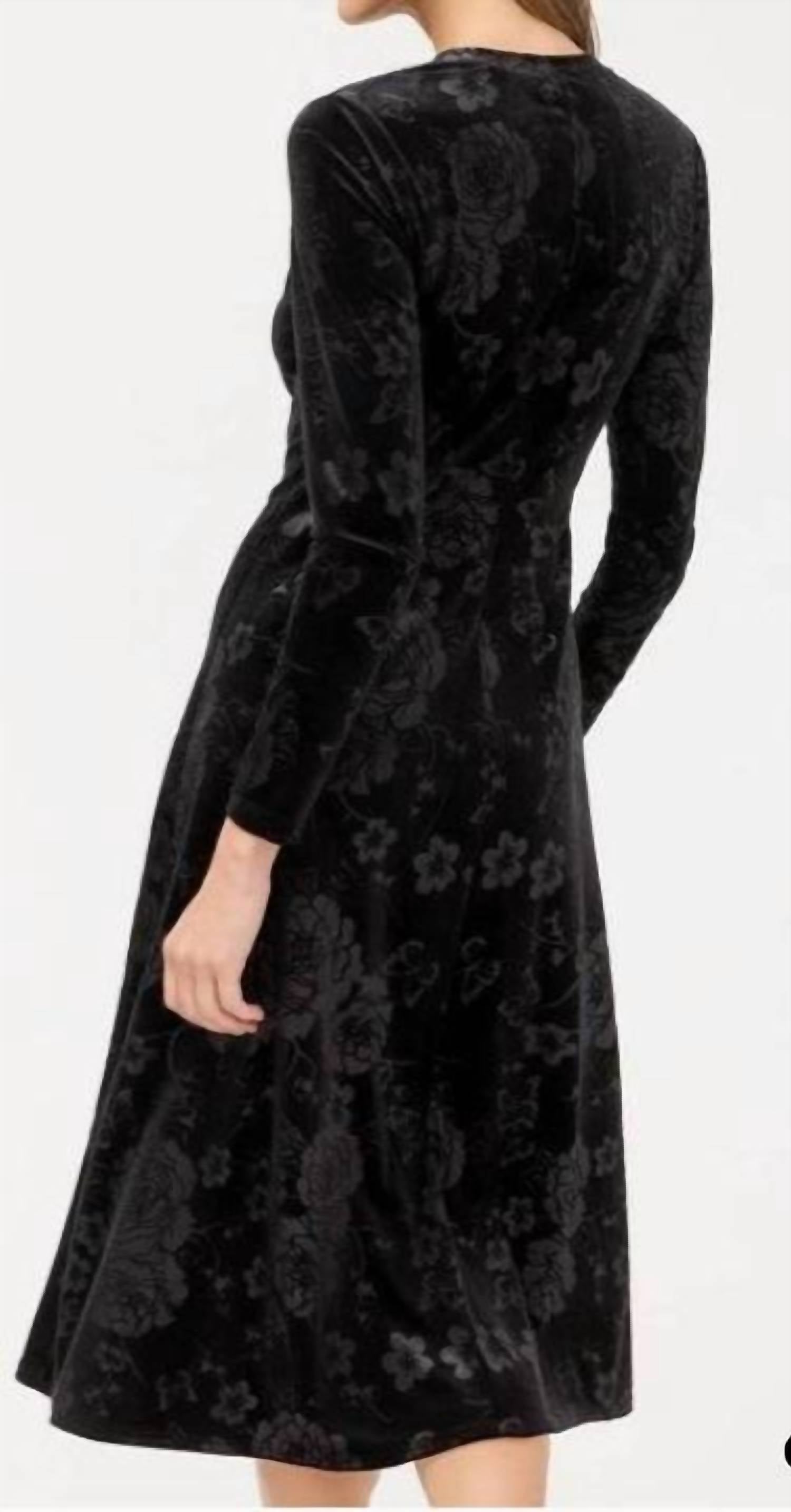 Johnny Was - Embossed Stretch Velvet Dress
