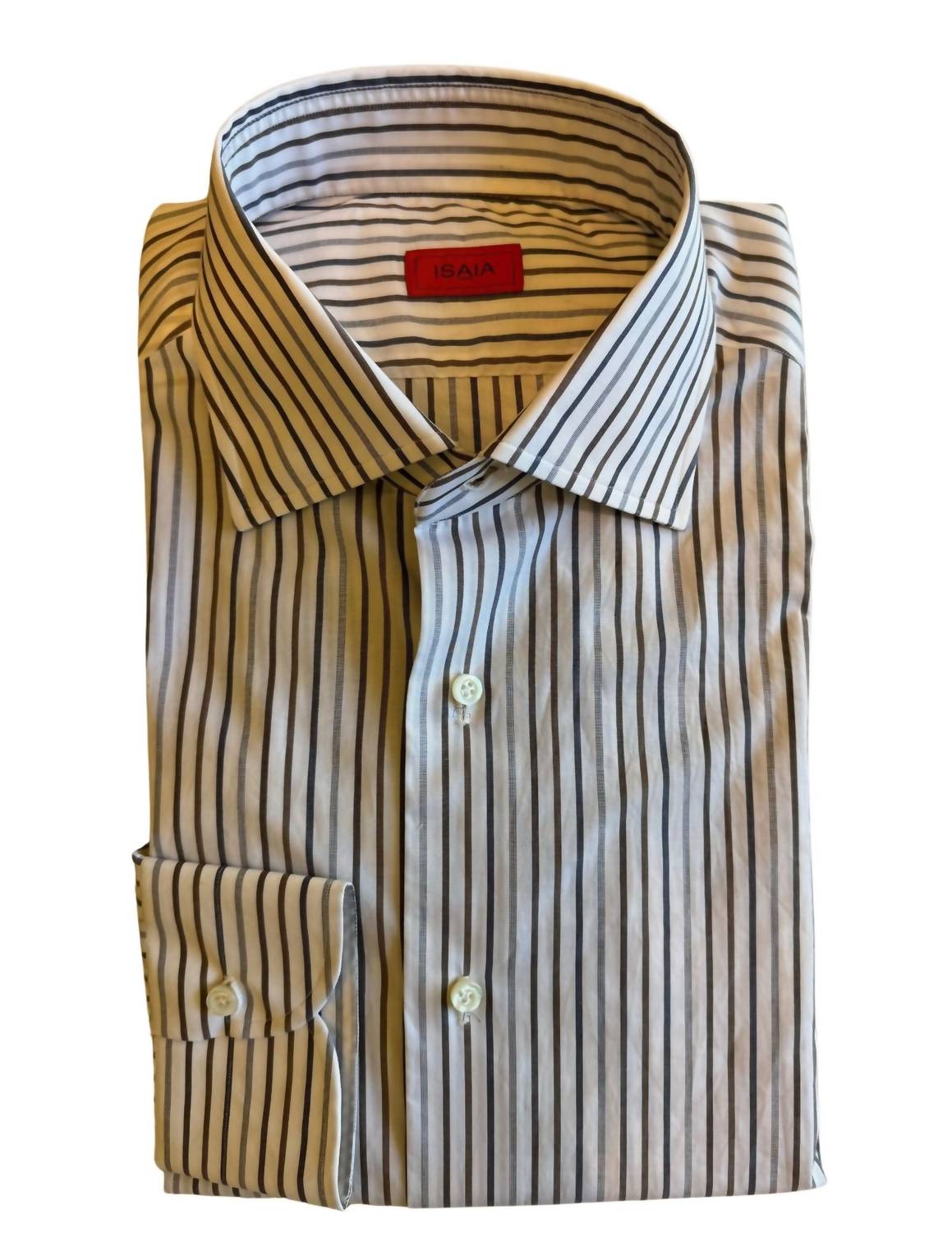Isaia - Men's Striped Cotton Sportshirt