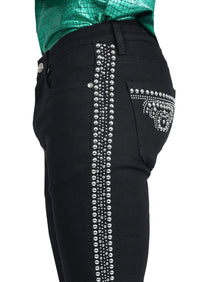 Barabas - Bad Boy Studded Slim Fit Jeans