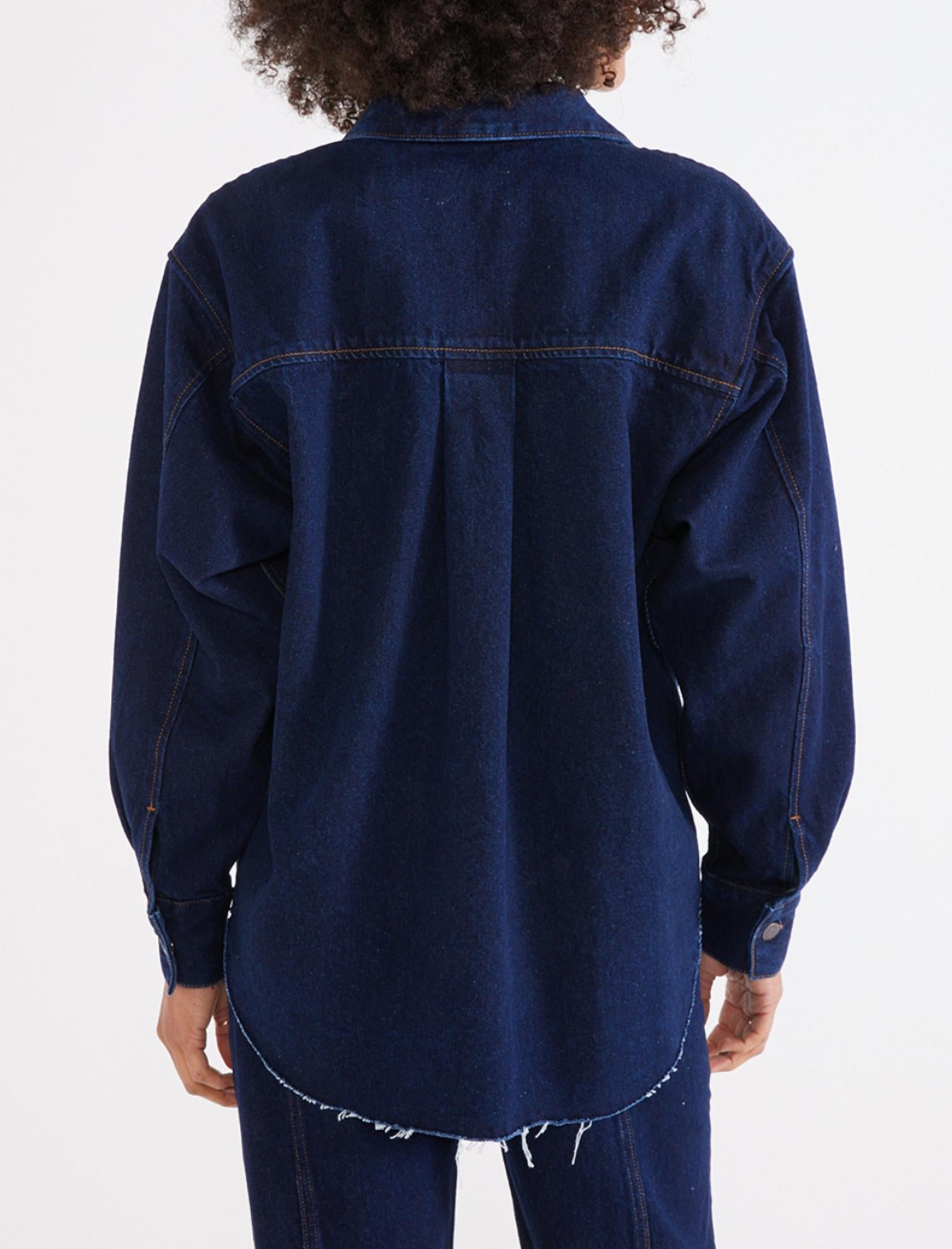 Etica - Anary Dark Denim Button Shirt