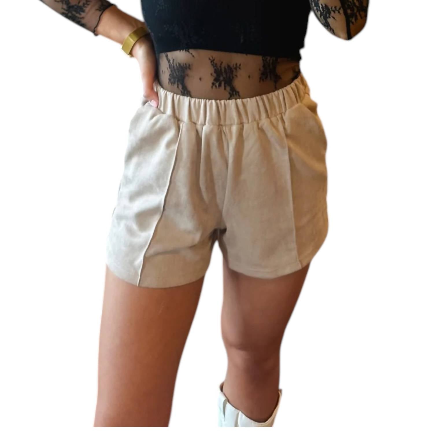 Thml - Suede Taupe Shorts