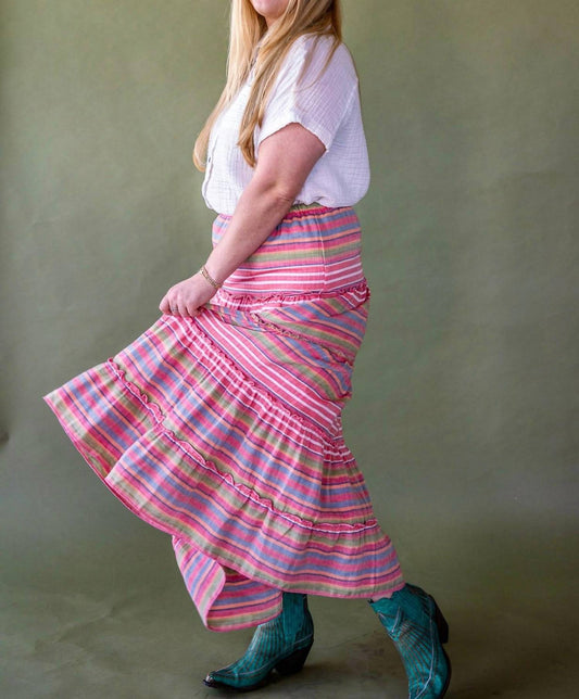 Tasha Polizzi - Linen Stripe Skirt