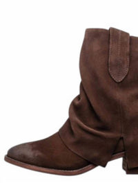 Antelope Women's Tarah Slouchy Suede Ankle Boots in chocolate - women's shoe - detail view