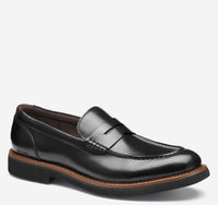 JOHNSTON & MURPHY Men's Tyson Dress Penny Loafers in black full grain - men's loafer