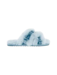 Lamo Women's Eden Sheepskin Slide Slipper in turquoise - women's shoe