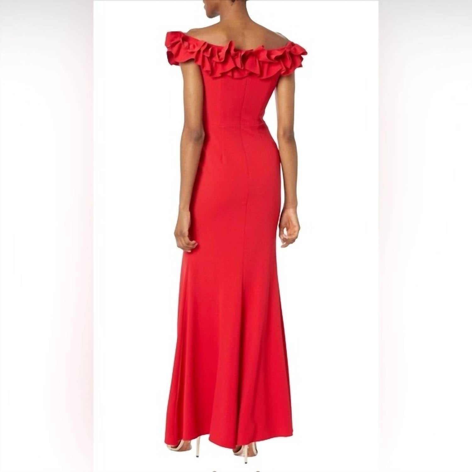 Xscape - Off The Shoulder Ruffle Dress